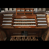 Dresden, Christuskirche, Spieltisch der Orgel