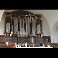 Dresden, Christuskirche, Orgel mit Spieltisch