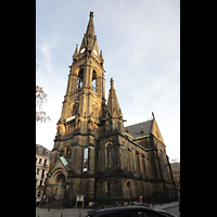 Dresden, Martin-Luther-Kirche, Auenansicht von Sdwesten (Martin-Luther-Platz)