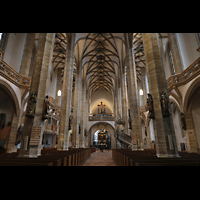 Freiberg, Dom St. Marien, Hauptschiff in Richtung Chor