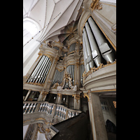 Rostock, St. Marien, Blick von der Orgelempore hinauf zur Orgel