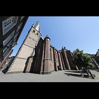 Dsseldorf, Basilika St. Lambertus, Ansicht von der Mller-Schlsser-Gasse aus