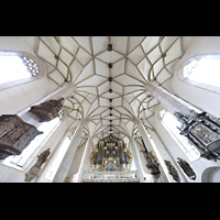 Merseburg, Dom St. Johannes und St. Laurentius, Blick ins Gewlbe mit Orgel