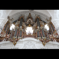 Weingarten, Basilika  St. Martin, Hauptorgel perspektivisch