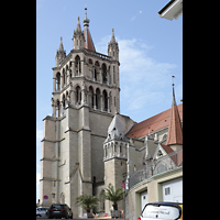 Lausanne, Cathdrale, Turm von Sdosten