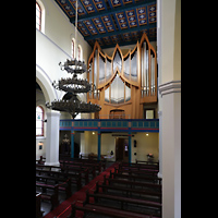 Berlin, St. Marien am Behnitz, Orgel von der Kanzel aus gesehen