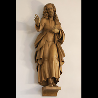 Berlin, Dorfkirche Heiligensee, Geschnitzte Christus-Figur an der Seitenwand