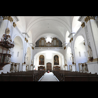 Bamberg, St. Martin, Innenraum in Richtung Orgel