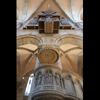 Bamberg, Kaiserdom St. Peter und St. Georg, Hauptorgel mit Kanzel