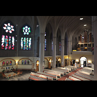 Berlin, American Church in Berlin (ehem. Lutherkirche am Dennewitzplatz), Blick von der Balustrade im westlichen Querhaus zur Orgel