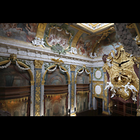 Berlin, Schloss Charlottenburg, Eosander-Kapelle, Blick von der Orgelempore in die Kapelle