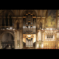 Montserrat, Abadia de Montserrat, Baslica Santa Mara, Orgel - vom Triforium gegenber aus gesehen