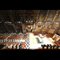 Montserrat, Abadia de Montserrat, Baslica Santa Mara, Seitenwand der Basilika mit Orgel