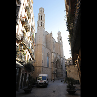 Barcelona, Baslica de Santa Mara del Mar, Ansicht von der Carrer de l'Argentera