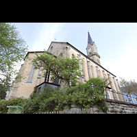 Naila, Stadtkirche, Seitlicher Blick zum Chorraum auf die Kirche