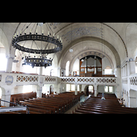 Bad Steben, Lutherkirche, Blick von der Kanzel zur Orgel