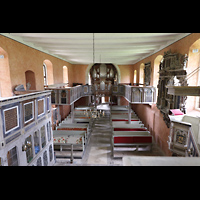 Harbke, St. Levin, Blick von der Altar-Empore in Richtung Orgel