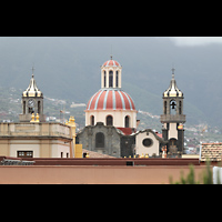 La Orotava (Teneriffa), Nuestra Seora de la Conceptin, Blick von den Jardines Jardnes del Marquesado de la Quinta Roja auf die Kirche