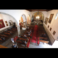 Adeje (Teneriffa), Santa rsula, Blick vom Spieltisch in die Kirche