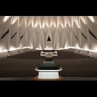 Santa Cruz de Tenerife (Teneriffa), Auditorio de Tenerife, Blick ber den Spieltisch in den Saal