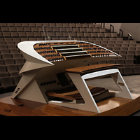 Santa Cruz de Tenerife (Teneriffa), Auditorio de Tenerife, Spieltisch seitlich, zum Saal hingedreht
