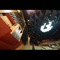 Las Palmas (Gran Canaria), Auditorio Alfredo Kraus, Orgel und Blick zur Decke