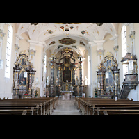 Herbolzheim, St. Alexius, Innenraum in Richtung Chor