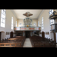 Welschensteinach, St. Peter und Paul, Innenraum in Richtung Orgel