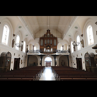 Kintzheim, Saint-Martin, Innenraum in Richtung Orgel