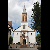 Kintzheim, Saint-Martin, Fassade mit Turm, Ansicht von der Rue du Gnral de Gaulle