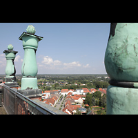 Neustrelitz, Stadtkirche, Ausblick vom Turm in Richtung Sdwesten zum Ziercker See