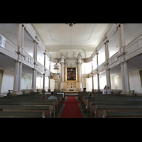 Neustrelitz, Stadtkirche, Innenraum in Richtung Chor