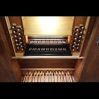 Jterbog, Klosterkirche St. Marien, Spieltisch perspektivisch