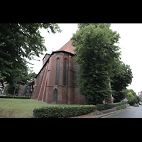 Stade, St. Wilhadi, Ansicht von der Seminarstrae aus Sdosten