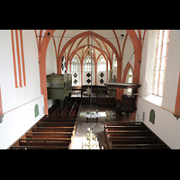 Hinte (Ostfriesland), Reformierte Kirche, BLick vom Spieltisch in die Kirche