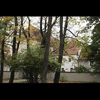 Regensburg, Basilika St. Emmeram, Ansicht von Osten in Richtung Chor, rechts: St. Rupoert