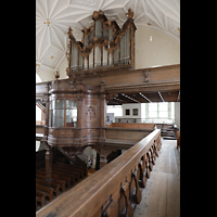 Regensburg, Dreieinigkeitskirche, Orgel von der linksn Seitenempore aus gesehen