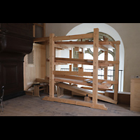 Regensburg, Dreieinigkeitskirche, Balganlage rechts neben der Orgel