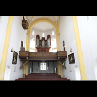 Regensburg, Neupfarrkirche, Innenraum in Richtung Orgel