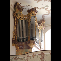 Regensburg, Stiftspfarrkirche St. Kassian, Orgel, linker Prospektteil