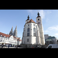 Regensburg, Neupfarrkirche, Ansicht vom Neupfarrplatz von Westen