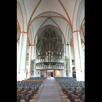 Lneburg, St. Johannis, Hauptschiff in Richtung Hauptorgel