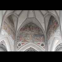 Ingolstadt, Liebfrauenmnster, Fresken ber dem Chorraum am bergang zum Hauptschiff