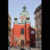 Stockholm, S:t Jakobs kyrka, Blick vom Jakobsgatan auf die Westfassade