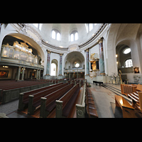 Stockholm, Hedvig Eleonora kyrka, Hauptorgel und Allen-Spieltisch