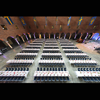 Stockholm, Stadshus (City Hall), Blick von der Galerie in den Saal und zum Spieltisch