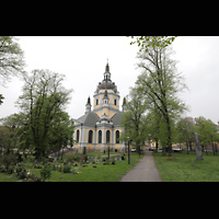 Stockholm, Katarina kyrka, Ansicht von Sdosten ber den Friedhof