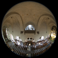 Stockholm, S:t Jakobs kyrka, Blick vom Balkon des Fernwerks in die Kirche