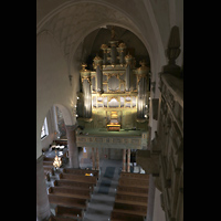 Stockholm, S:t Jakobs kyrka, Blick vom Balkon des Fernwerks auf die Hauptorgel