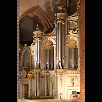 Stockholm, Domkyrka (S:t Nicolai kyrka, Storkyrkan), Blick von der Seitenempore zur Orgel